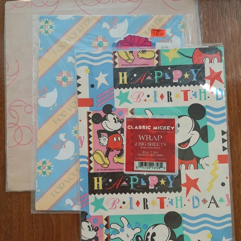 SET OF 7 NIP VTG GIFTWRAP - Picture 2 of 16